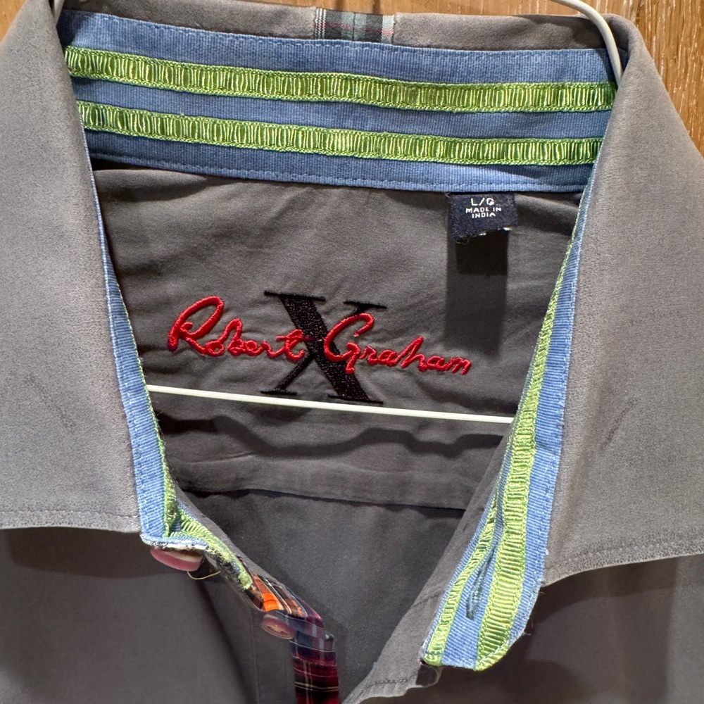 Robert Graham Gray Casual Button Down Shirt